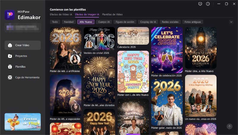 Generador de fotos de Año Nuevo abre edimakor