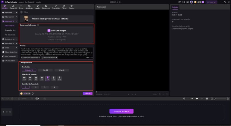 Generador de fotos de Feliz Año Nuevo