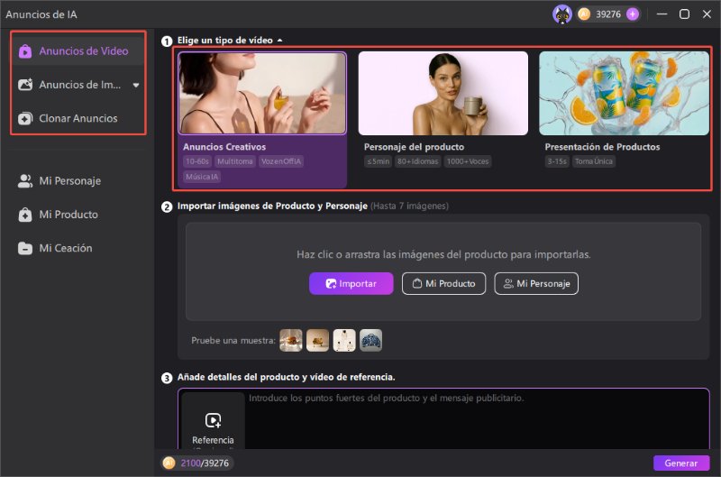 generador de anuncios con IA