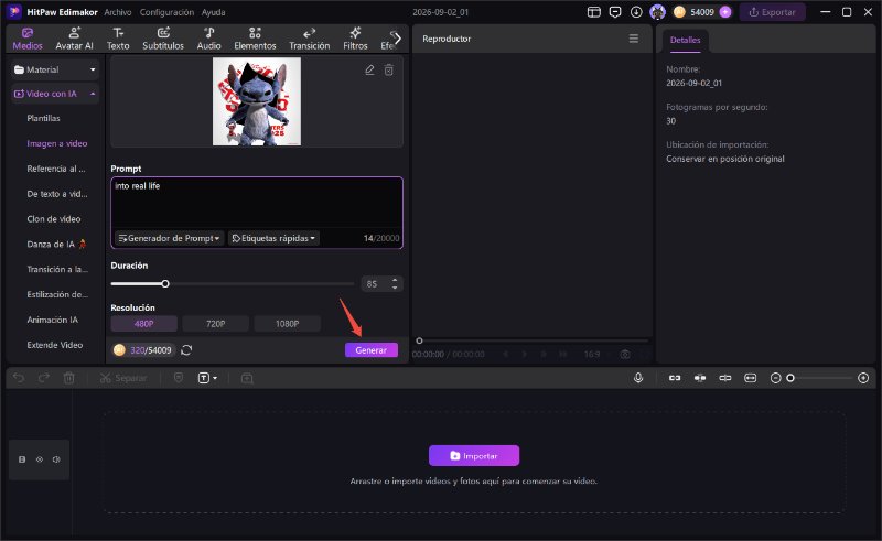 Generar el Vídeo