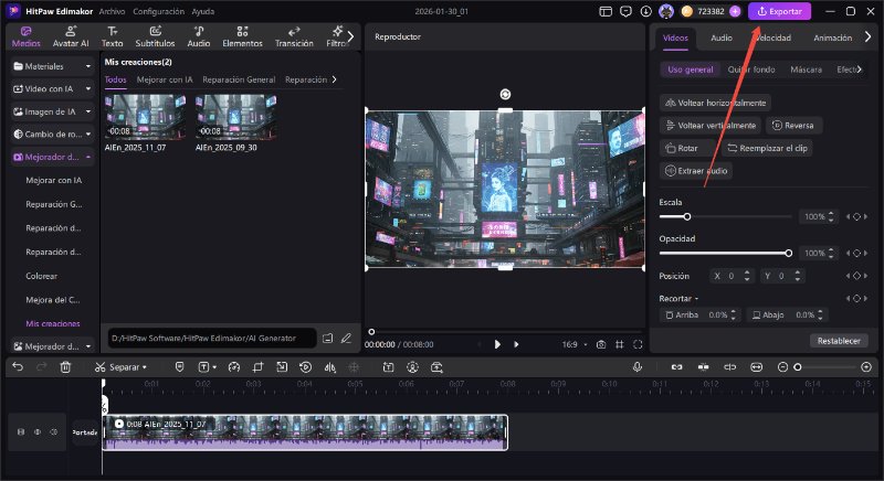Cómo mejorar el vídeo con DaVinci Resolve alternativa edimakor 3