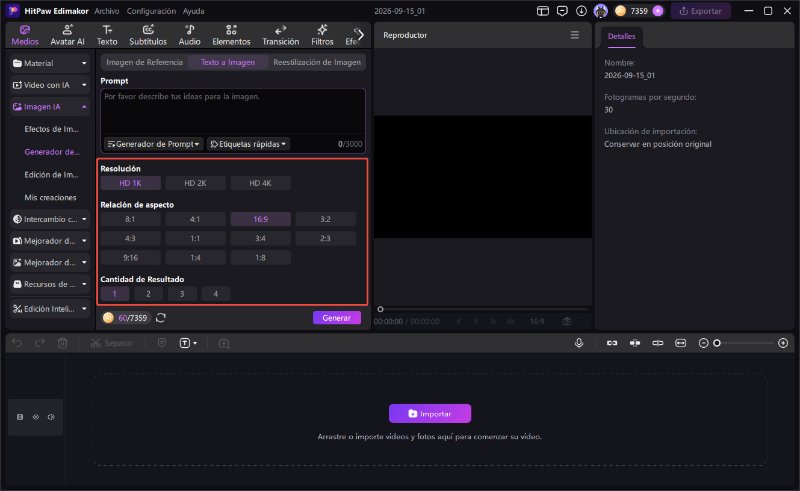 Ajustar Configuraciones De Imagen Y Generar