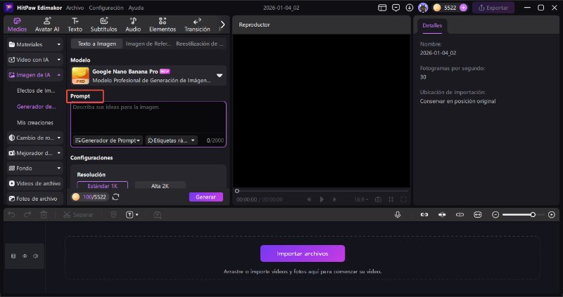 crea tarjeta de año nuevo con ia edimakor 2