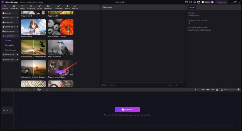 reparar los fotos antiguas