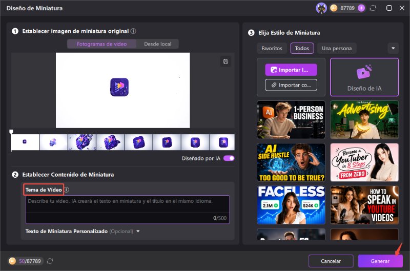Prompts de Gemini AI para miniaturas de YouTube 2