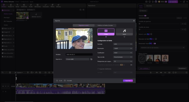 quitar ruido de fondo de un video edimakor