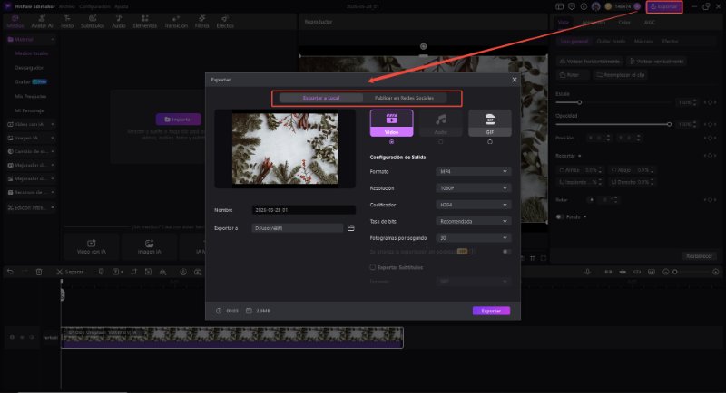 exportar video