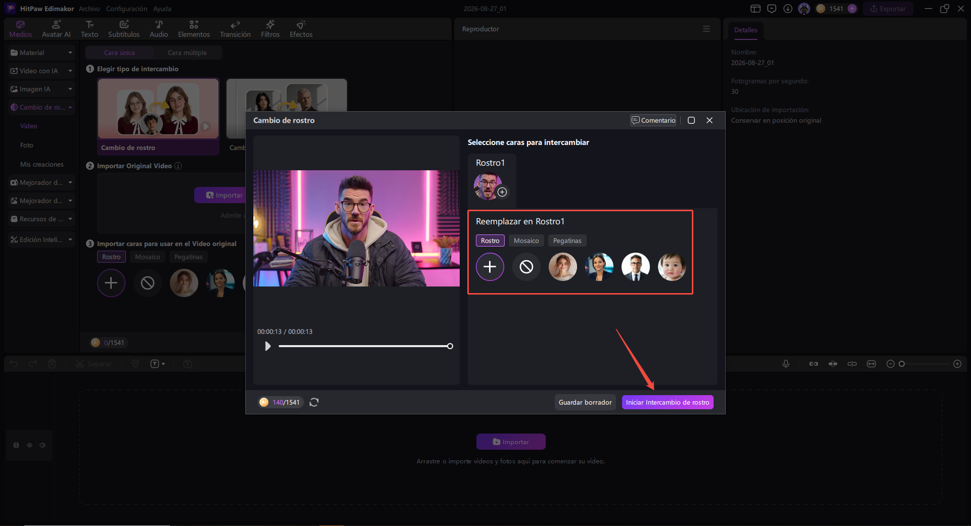edimakor ai intercambio de caras guia 2