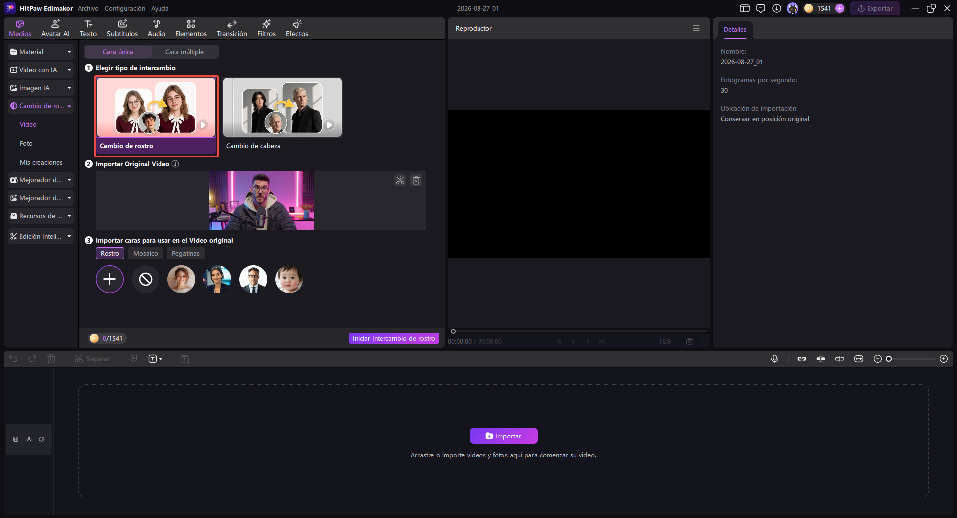 edimakor ai intercambio de caras guia 1