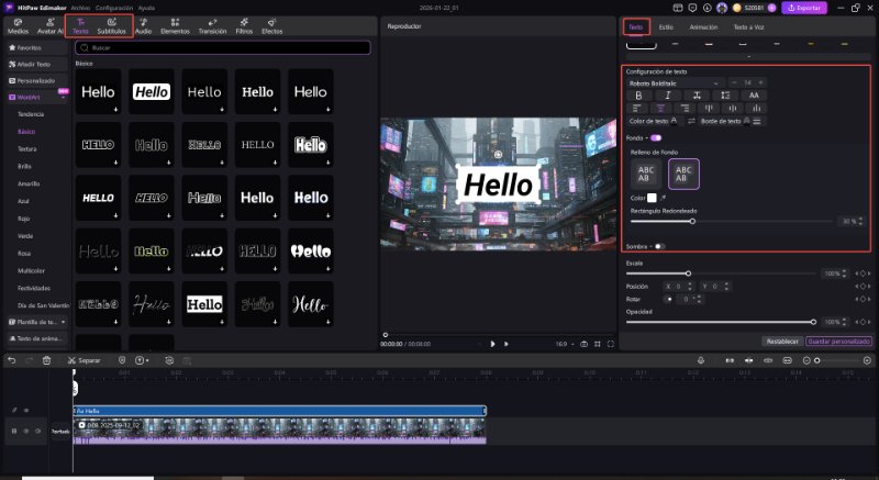 Editar y Personalizar Texto