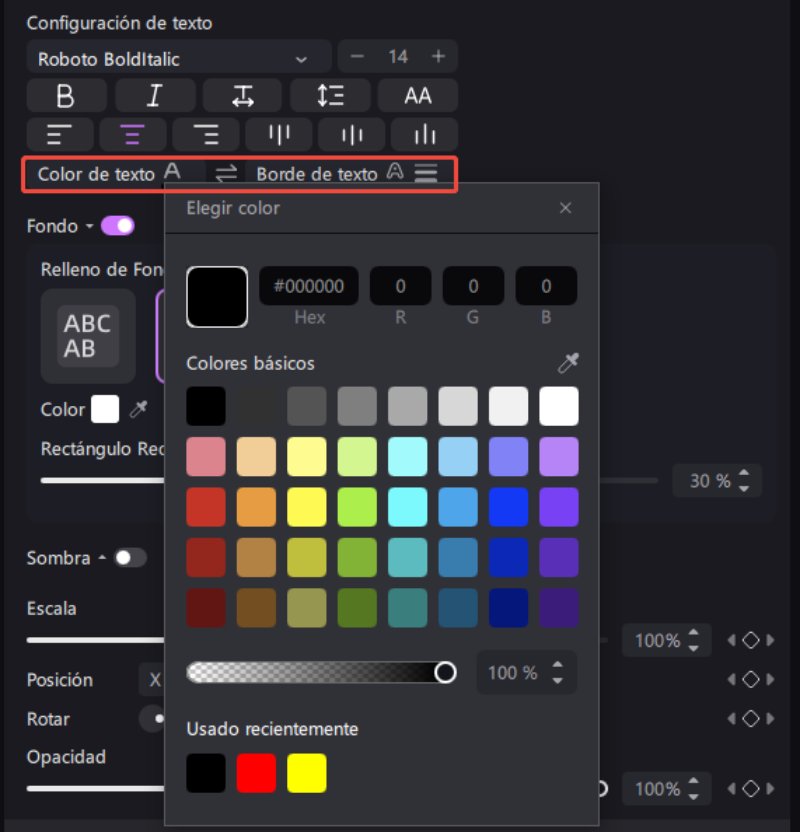 Editar y Personalizar Texto