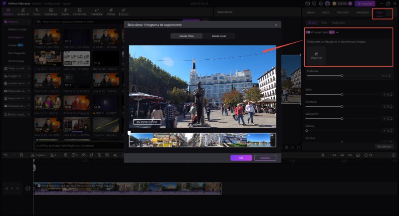 clonar color de video