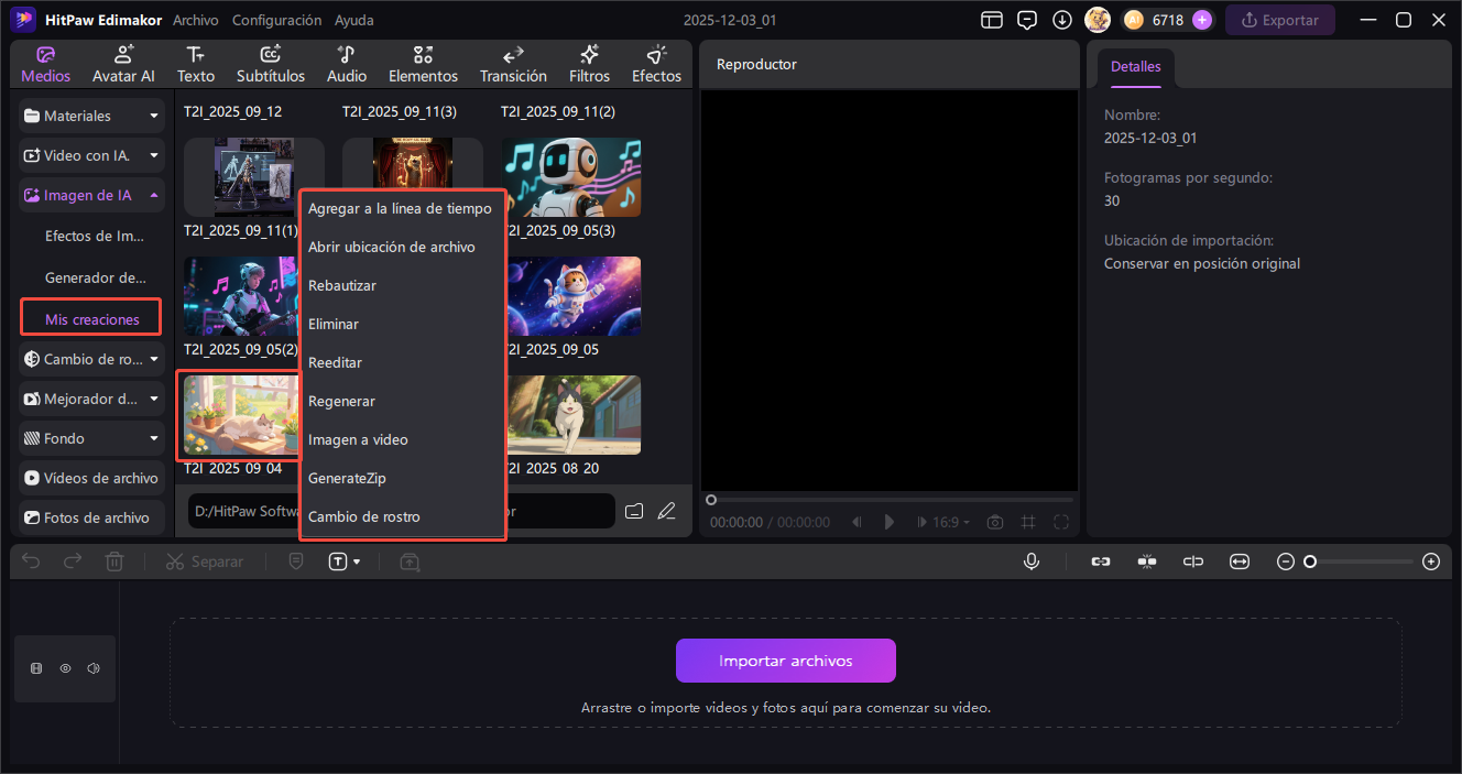 escribir prompt y genera
