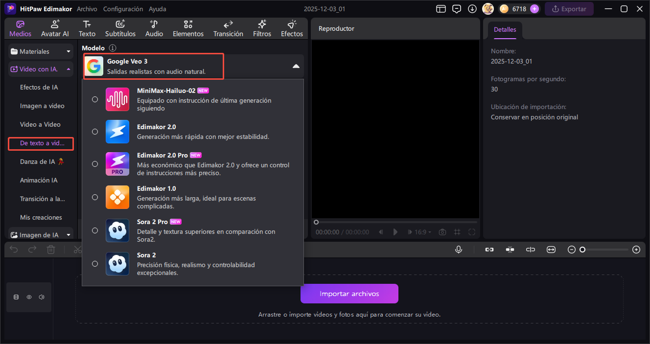 elegir creador de video