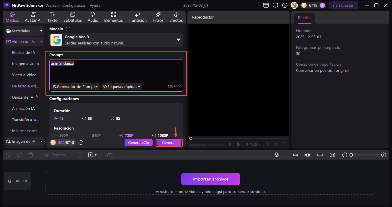 subir imagen o prompt