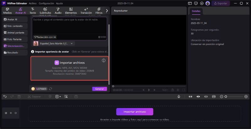 Generador de videos de avatares de IA