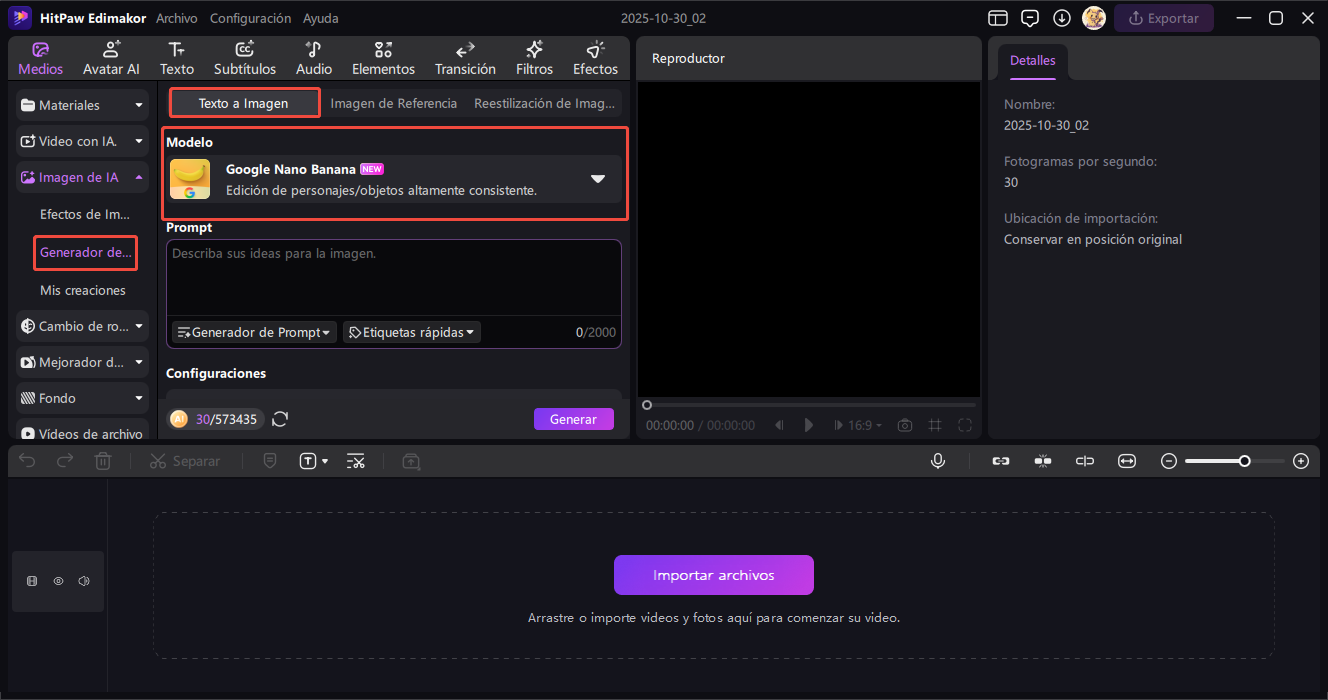 elegir texto a imagen