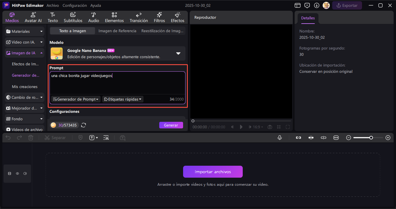 introduce prompt de chica