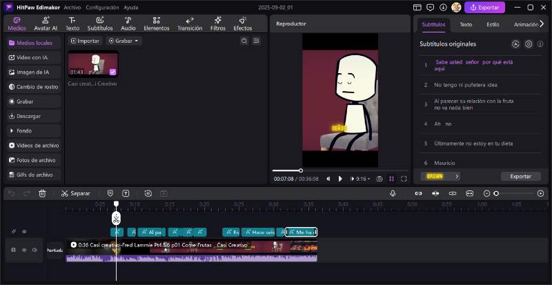 ai shorts editar shorts en linea de tiempo