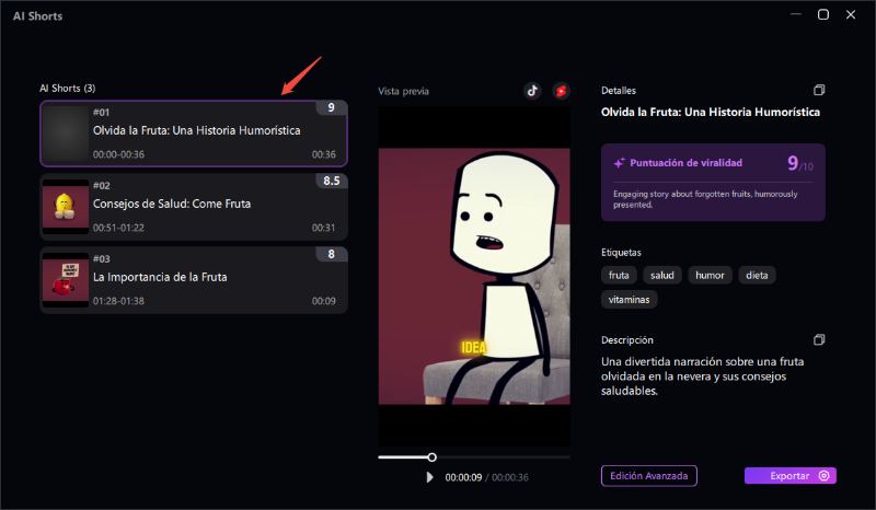 selecciona un shorts