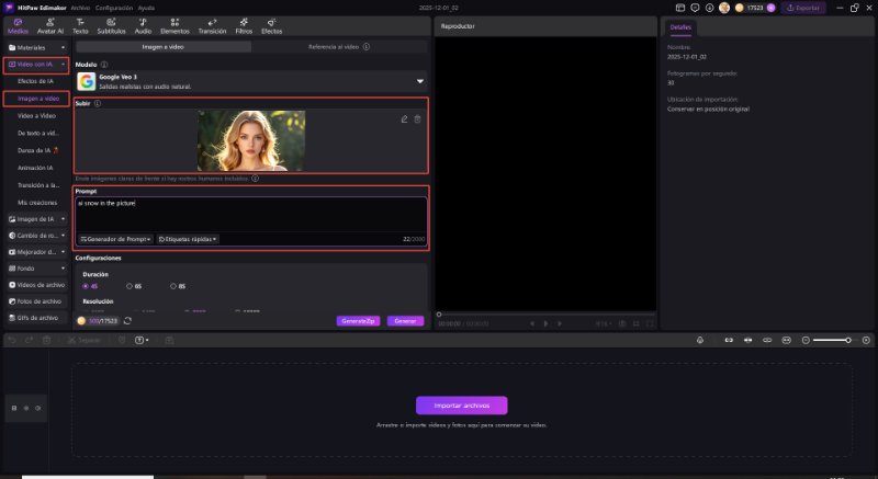 tendencia de ai snow escribir prompt