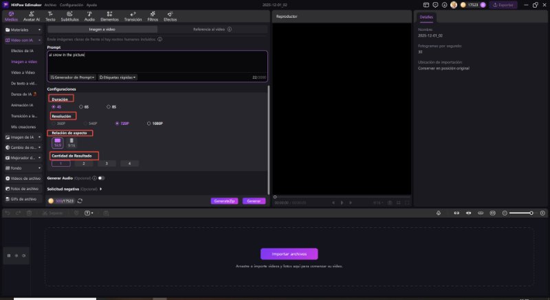 tendencia de ai snow parámetros