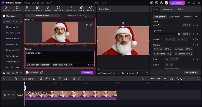 como crear avatar de santa claus ia