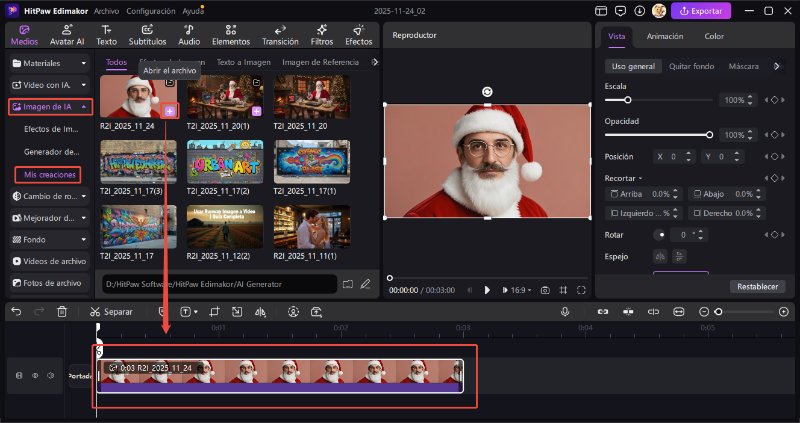 avatar de santa claus ia bébe