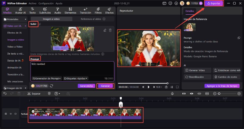 filtro de navidad en edimakor