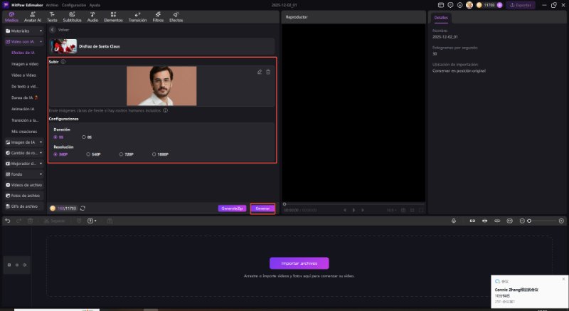 genera edimakor filtro de navidad