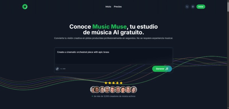 crear canciones con ia music muse