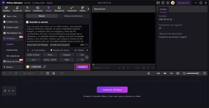 crear canciones con ia edimakor 6