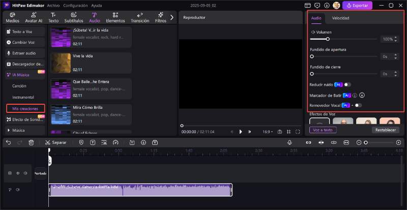 crear canciones con ia edimakor 7