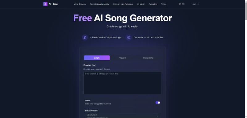 crear canciones con ia song generator