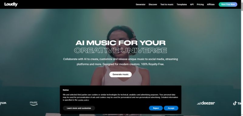 crear canciones con ia loudly