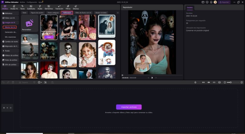 edimakor efectos de Intercambio de Caras en Halloween