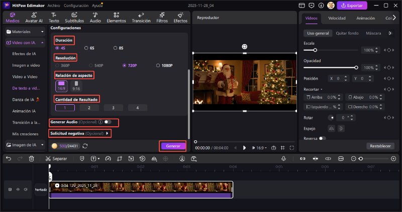 filtro de santa claus gratis