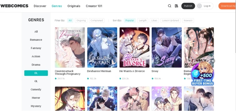 sitio web gratuito de manhwa
