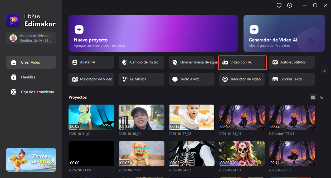 iniciar imagen a video