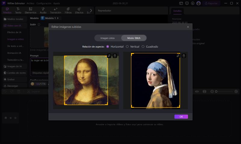 edimakor imagen a video - stitch imagen