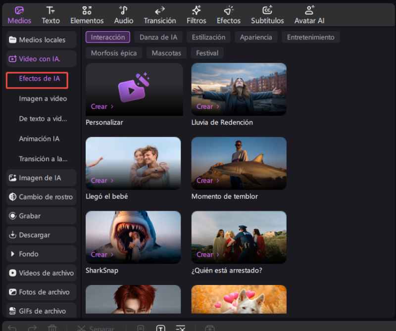 plantillas de imagen a video IA