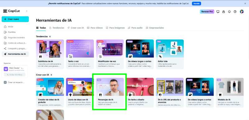 crear personajes 3d con capcut
