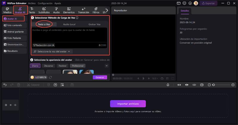 edimakor ai avatar parlante
