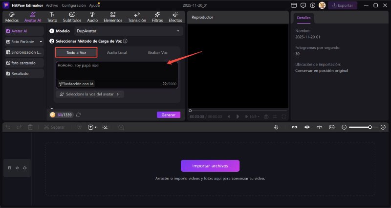generar voz de papá noel ia gratis