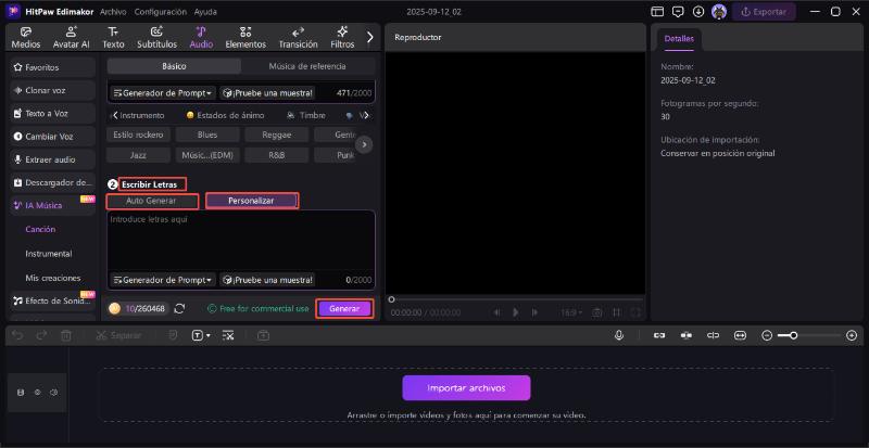 sonauto ai edimakor generar musica