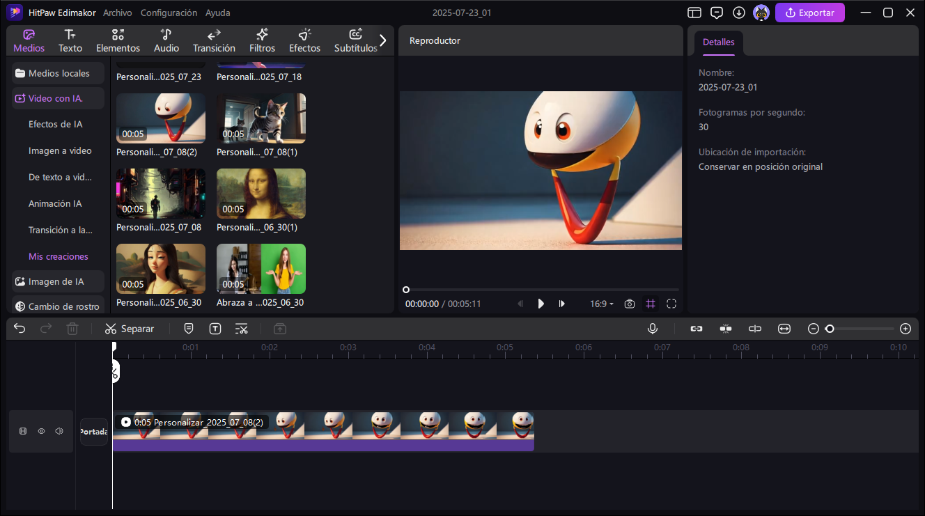 exportar video brainrot