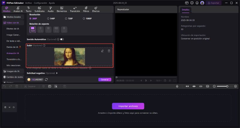 ia animacion subir imagen