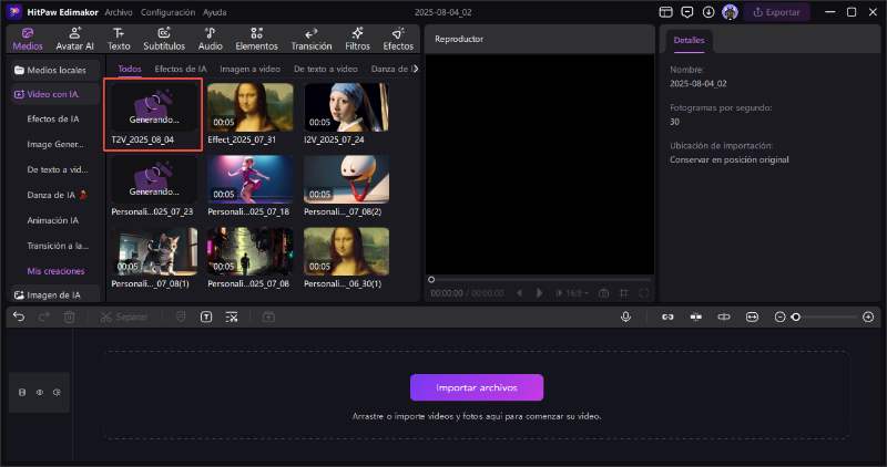 ia texto a video generar
