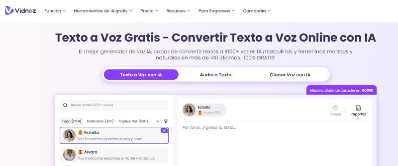 texto a voz en español