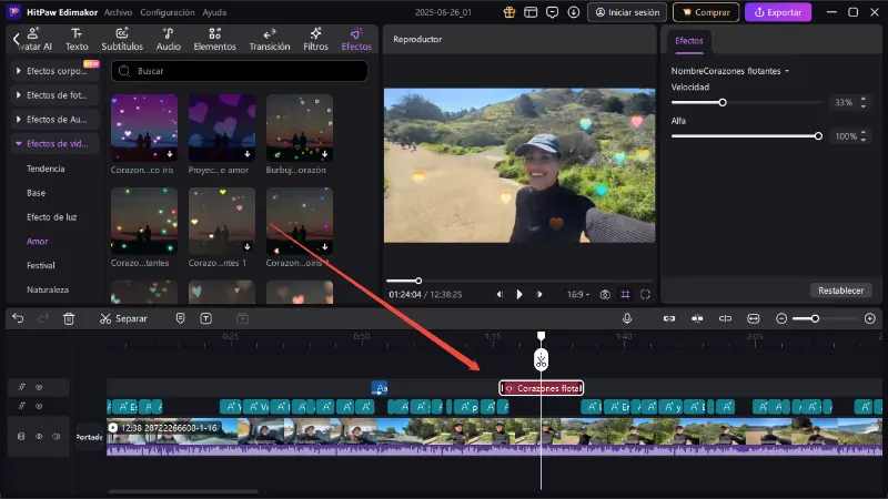 añadir effectos de video